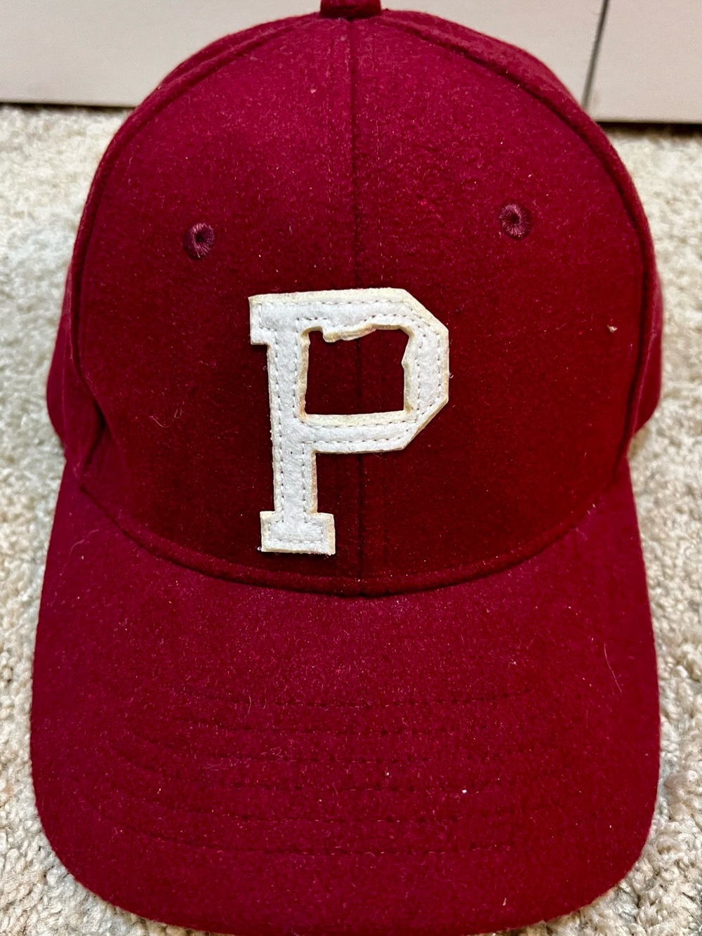 Portland Gear Maroon "P" Cap Wool Blend Strapback Hat